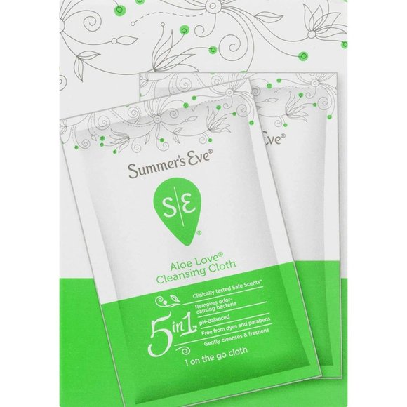 Summers Eve Cleansing Cloths 16 ct Aloe Love  2 pk - Picture 2 of 2